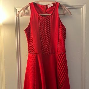 Parker Size Small Red Ribbed Dress